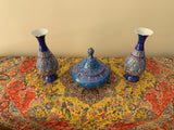 Emailiearbeit schöne persische dunkel Blaue Vase.