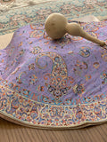 Termeh - Tischdecke aus Seide und Polyester. Lila.